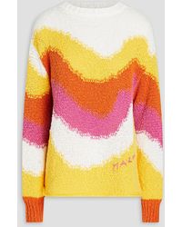 Marni - Color-block Cotton Sweater - Lyst