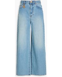 Zimmermann - Faded High-Rise Wide-Leg Jeans - Lyst