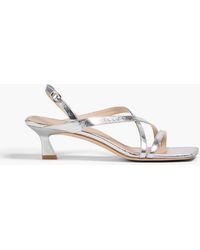 Stuart Weitzman - Oasis 50 Leather Slingback Sandals - Lyst