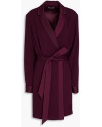 Claudie Pierlot - Pleated Cady Mini Wrap Dress - Lyst