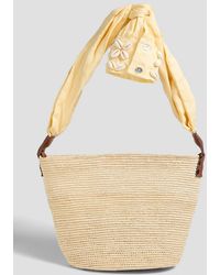 Sensi Studio - Shell-Embellished Toquilla Straw Shoulder Bag - Lyst