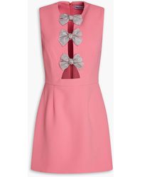 Rebecca Vallance - Brittany Embellished Crepe Mini Dress - Lyst