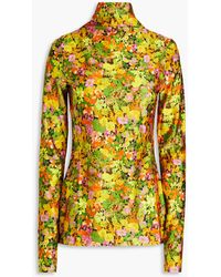 Philosophy Di Lorenzo Serafini - Rollkragenoberteil aus stretch-jersey mit floralem print - Lyst