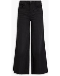 FRAME - Le Palazzo Crop Mid-rise Wide-leg Jeans - Lyst