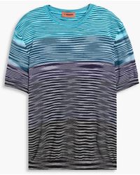 Missoni - Space-dyed Jacquard-knit Cotton T-shirt - Lyst