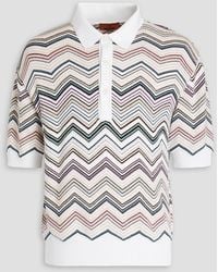 Missoni - Striped Cotton-blend Polo Shirt - Lyst