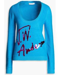JW Anderson - Sequin-embellished Wool-blend Sweater - Lyst