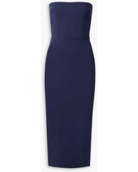 Alex Perry - Callan Strapless Crepe Midi Dress - Lyst