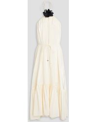 Zimmermann - Off-the-shoulder Tiered Silk Crepe De Chine Midi Dress - Lyst