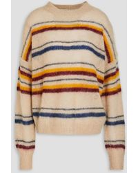 Isabel Marant - Drussel Striped Mohair And Wool-blend Sweater - Lyst