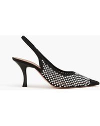 Malone Souliers - Vesper 70 slingback-pumps aus mesh mit kristallverzierung - Lyst
