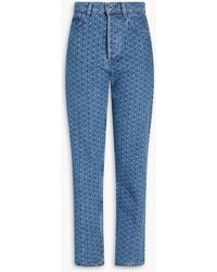 Claudie Pierlot - Printed High-rise Straight-leg Jeans - Lyst
