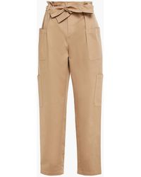 RED Valentino - Pleated Stretch-cotton Twill Tapered Pants - Lyst