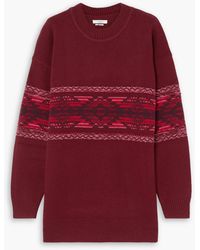 Isabel Marant - Avril Oversized Jacquard-knit Merino Wool-blend Sweater - Lyst