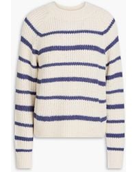 Vince - Gerippter pullover aus einer baumwollmischung mit streifen - Lyst