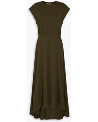 FRAME - Gerafftes midikleid aus baumwoll-jersey - Lyst
