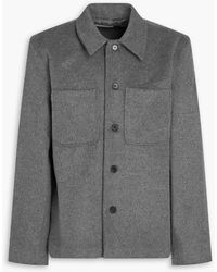 Officine Generale - Harrison Wool And Cashmere-Blend Felt Overshirt - Lyst