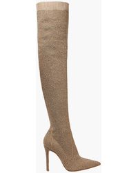 Gianvito Rossi - Fiona Bouclé-knit Over-the-knee Boots - Lyst