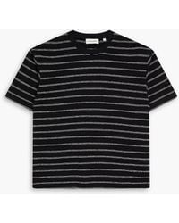 FRAME - Striped Cotton-Jersey T-Shirt - Lyst