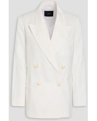 JOSEPH - Jaden Double-Breasted Linen-Blend Twill Blazer - Lyst