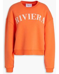 Claudie Pierlot - Riviera Embroidered Cotton-blend Fleece Sweatshirt - Lyst