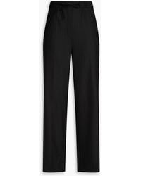 Sandro - Pinstriped Twill Wide-leg Pants - Lyst