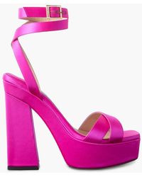 Jimmy Choo - Gaia 140 Satin Platform Sandals - Lyst