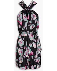 Isabel Marant - Suzyli Twist-front Floral-print Silk Crepe De Chine Mini Dress - Lyst