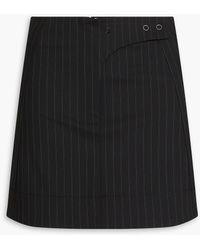 Ganni - Pinstriped Twill Mini Skirt - Lyst