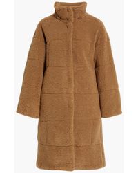 FRAME - Quilted Faux Shearling Coat - Lyst