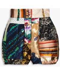 Dolce & Gabbana - Shorts aus metallic-jacquard in patchwork-optik - Lyst
