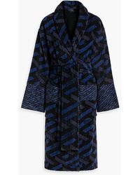Versace - Printed Cotton-terry Robe - Lyst
