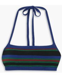 Dries Van Noten - Striped Knitted Halterneck Bralette - Lyst