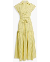 10 Crosby Derek Lam - Striped Cutout Cotton-poplin Maxi Shirt Dress - Lyst