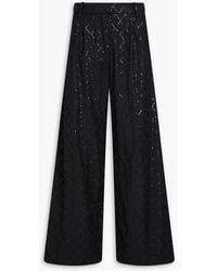 ROTATE BIRGER CHRISTENSEN - Sequin-Embellished Twill Wide-Leg Pants - Lyst