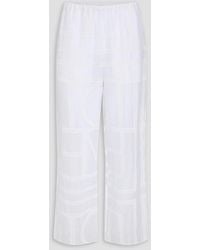 TOTEME - Crocheted Cotton And Silk-Blend Gauze Straight-Leg Pants - Lyst