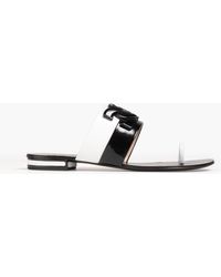 Casadei - Tiffany Two-tone Patent-leather Sandals - Lyst