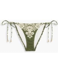 Zimmermann - Floral-print Low-rise Bikini Briefs - Lyst