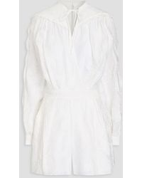 IRO - Plissierter playsuit aus devoré mit wickeleffekt - Lyst