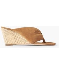 STAUD - Dahlia Suede Espadrille Wedge Sandals - Lyst