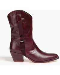 Red(V) - Crystal-embellished Leather Ankle Boots - Lyst