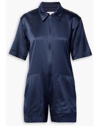 Rivet Utility - Runaround playsuit aus satin aus einer seidenmischung - Lyst
