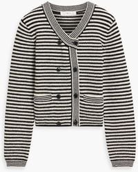 FRAME - The Court Striped Cotton-Blend Cardigan - Lyst