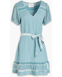 Summery Copenhagen - Tiered Cotton-jacquard Mini Dress - Lyst