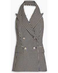 Veronica Beard - Enfield gingham cotton-blend twill halterneck vest - Lyst