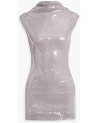 16Arlington - Luna Sequined Stretch-tulle Mini Dress - Lyst