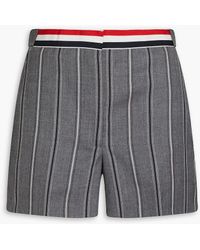 Thom Browne - Striped Wool-twill Shorts - Lyst