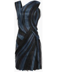 Lanvin - Pleated Asymmetric Mini Dress - Lyst