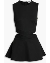 Rosetta Getty - Cutout Stretch-knit Peplum Top - Lyst