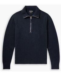 Tom Ford - Wool-Blend Half-Zip Sweater - Lyst